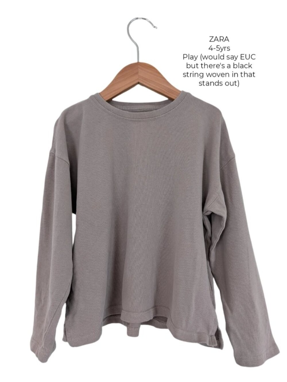 ZARA Beige Long-Sleeve Shirt (SO SOFT) 4-5yrs